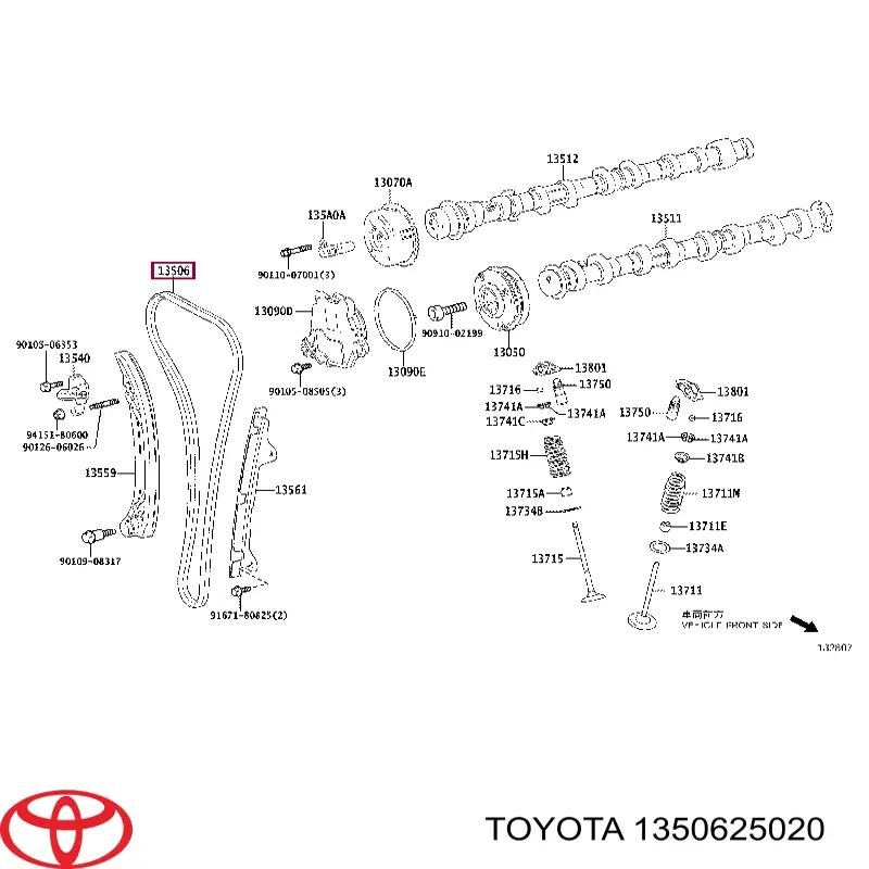 Łańcuch rozrządu Toyota Venza (H85)