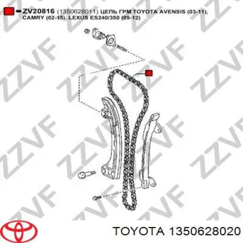 1350628020 Toyota Łańcuch rozrządu