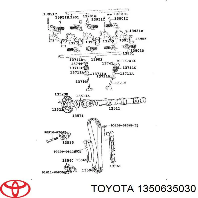 Łańcuch rozrządu do Toyota 4 Runner  N130