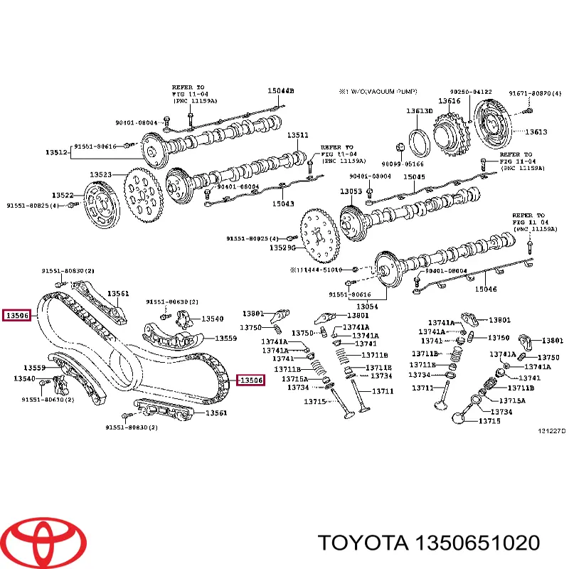 1350651020 Toyota Łańcuch rozrządu