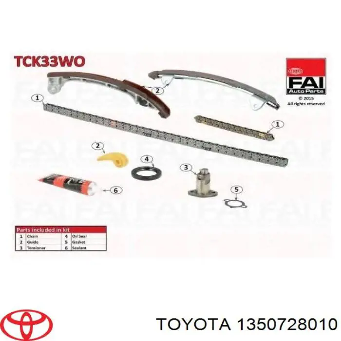 Łańcuch pompy oleju Toyota 1350728010 cena, od 40,49 USD