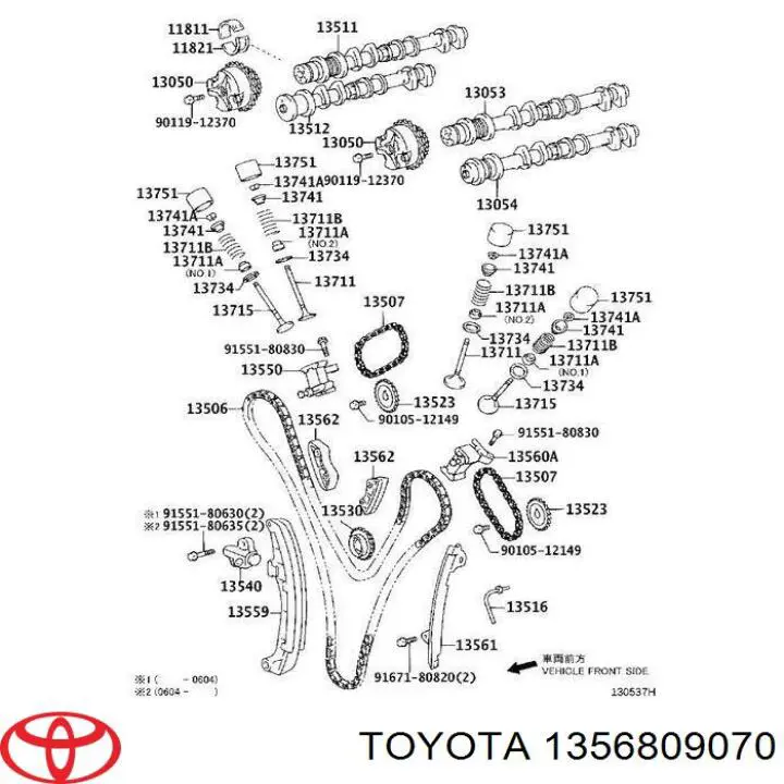 1356809070 Toyota Pasek rozrządu