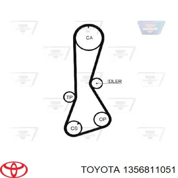 Do koszyka 1356811051 Toyota Pasek rozrządu