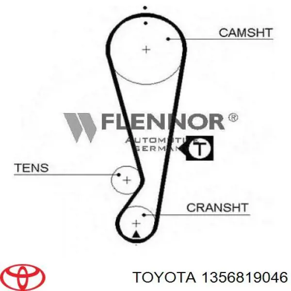 Pasek rozrządu Toyota 1356819046 cena, od 20,25 USD