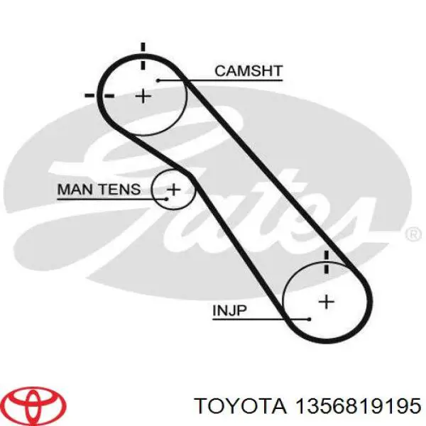 1356819195 Toyota Pasek rozrządu