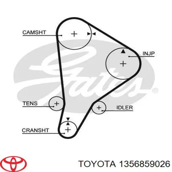Do koszyka 1356859026 Toyota Pasek rozrządu