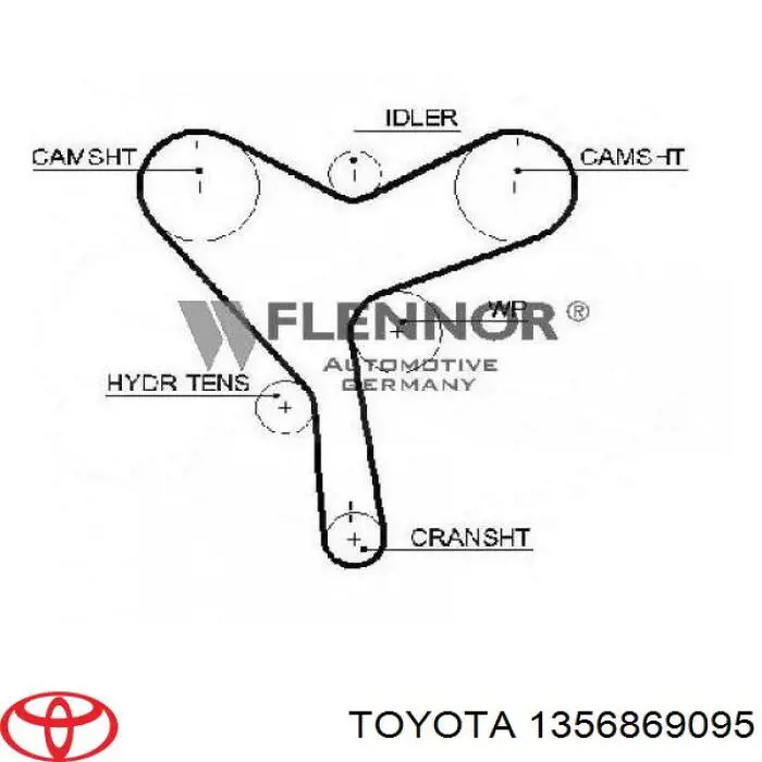 Pasek rozrządu Toyota 1356869095 cena, od 81,57 USD