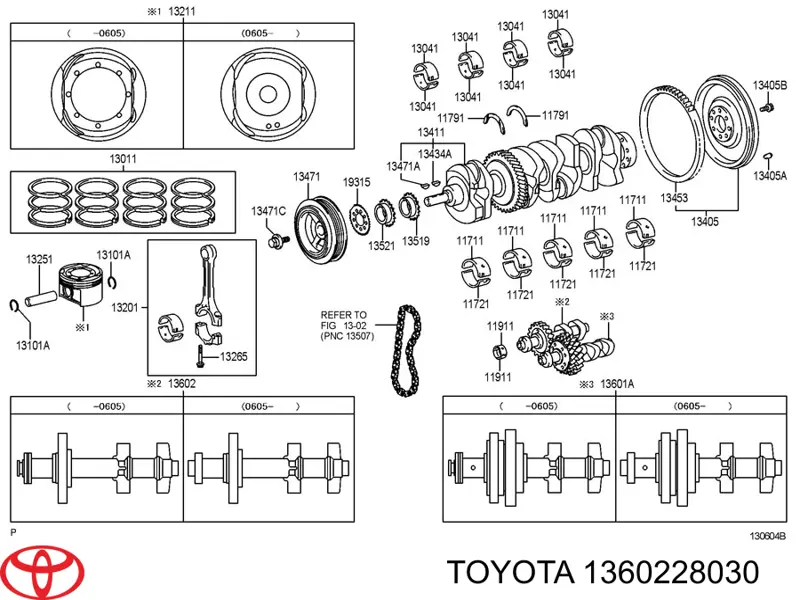 Wałek wyrównoważający Toyota 1360228030 cena, od 98,46 USD