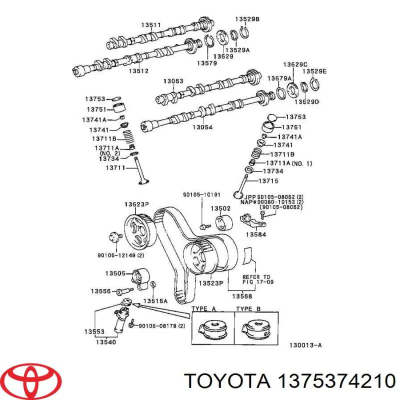 1375374210 Toyota Podkładka regulacyjna