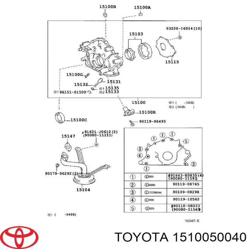 Pompa oleju Toyota Land Cruiser 100 (J10)