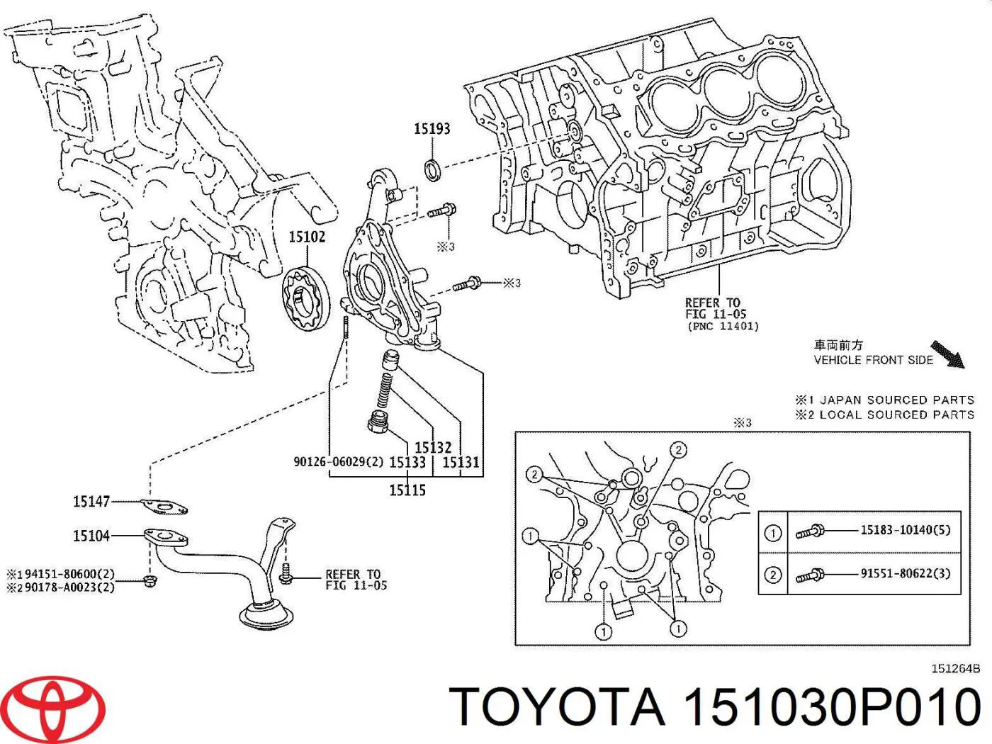 Zestaw naprawczy pompy olejowej Lexus GS (S19)