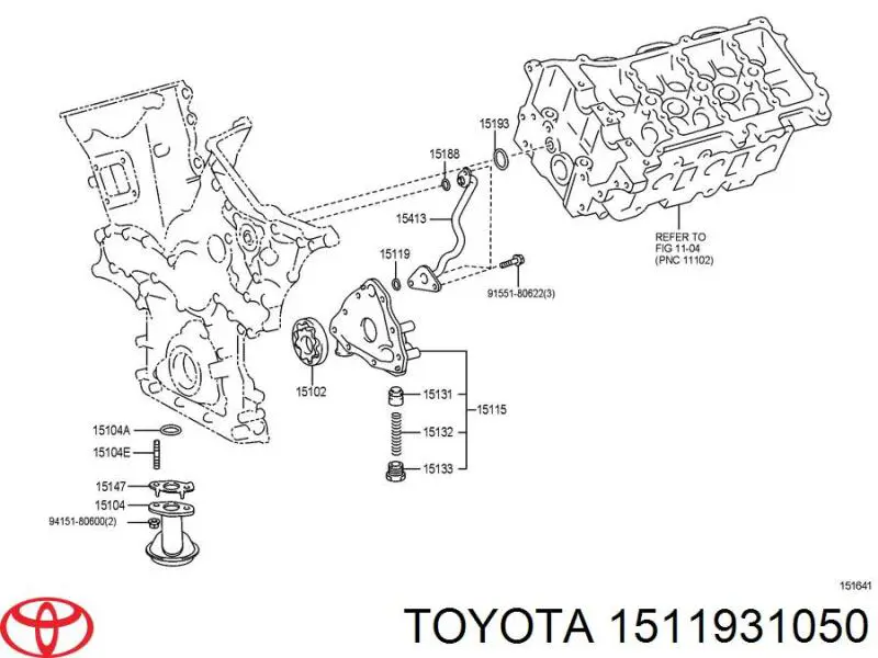 Uszczelka pompy oleju Toyota 1511931050 cena, od 5,01 USD