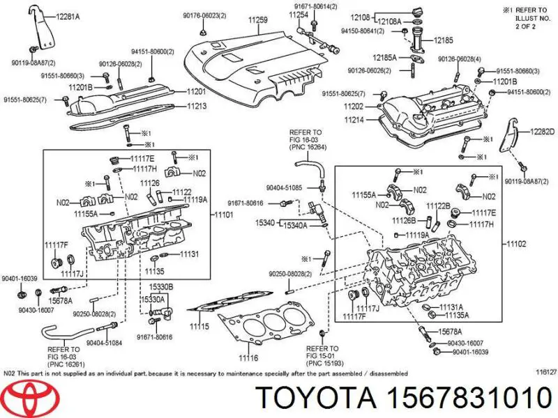 Filtr regulatora faz rozrządu Toyota 1567831010 cena, od 4,88 USD