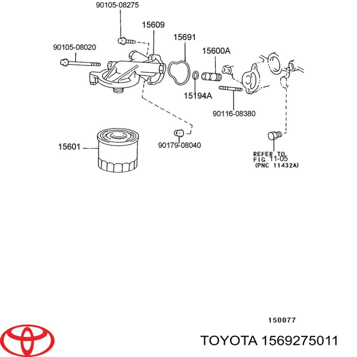 Uszczelka adaptera filtra oleju Toyota 1569275011 cena, od 5,21 USD