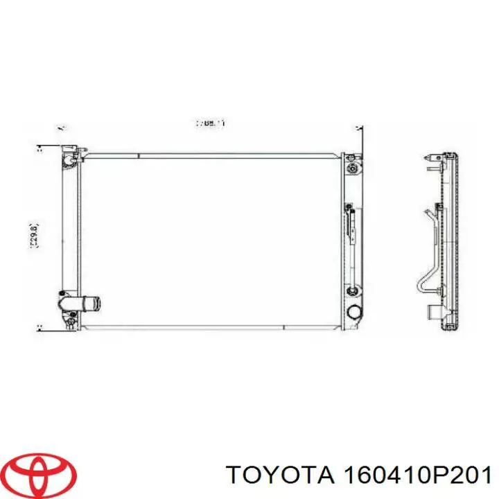 Chłodnica silnika Toyota 160410P200 cena, od 135,31 USD