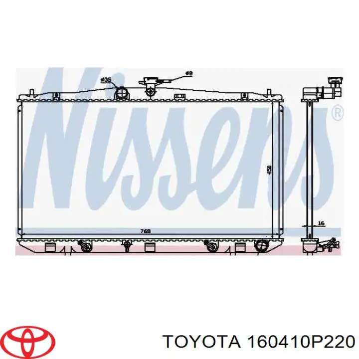 160410P220 Toyota chłodnica silnika