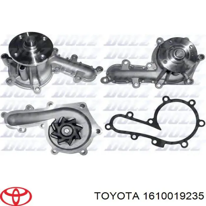Pompa chłodząca wodna Toyota 1610019235 cena, od 75,43 USD