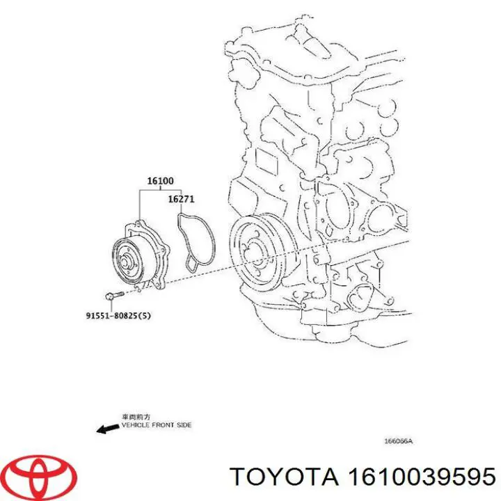 1610039595 Toyota Pompa chłodząca wodna