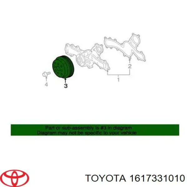 Koło pasowe pompy wodnej Toyota Camry (V40)