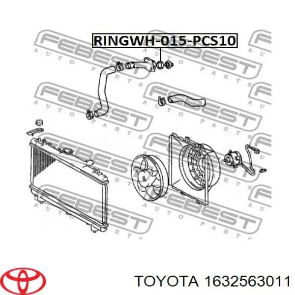 Uszczelka termostatu 1632563011 Toyota