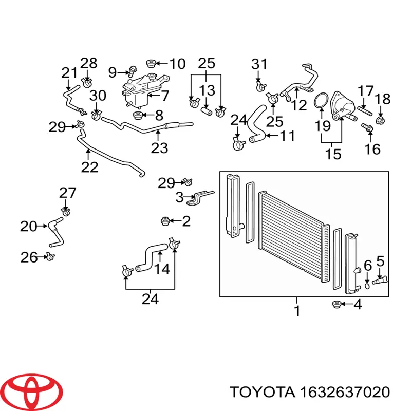 Uszczelka termostatu Toyota 1632637020 cena, od 4,18 USD