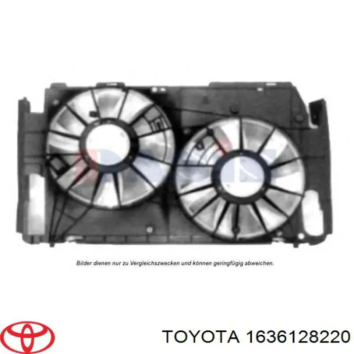 Wentylator (wirnik) chłodnicy lewy Toyota 1636128220 cena, od 54,52 USD