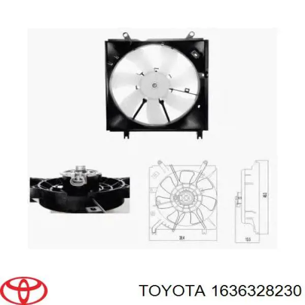 Silniczek wentylatora układu chłodzenia prawy Toyota 1636328230 cena, od 192,14 USD