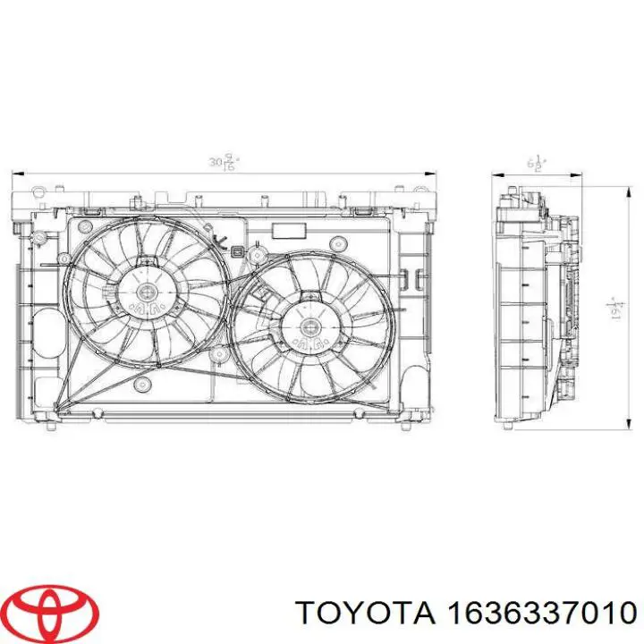Silniczek wentylatora układu chłodzenia prawy Toyota 1636337010 cena, od 180,14 USD
