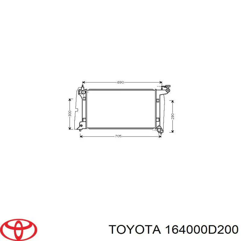 164000D200 Toyota Chłodnica silnika