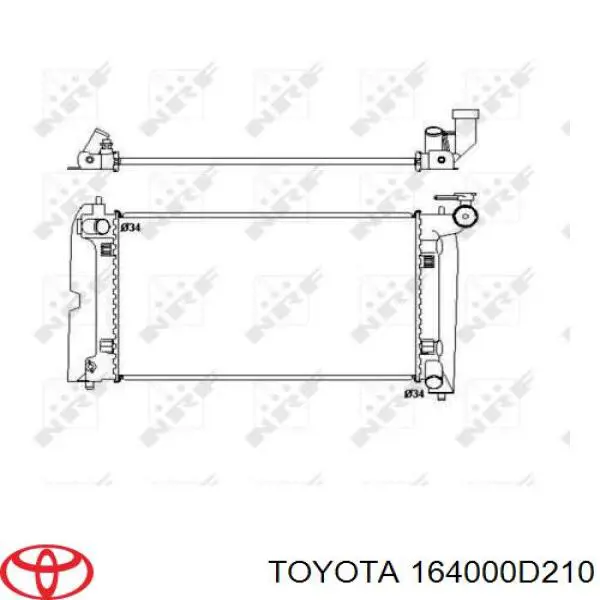 Chłodnica silnika Toyota 164000D210 cena, od 86,83 USD