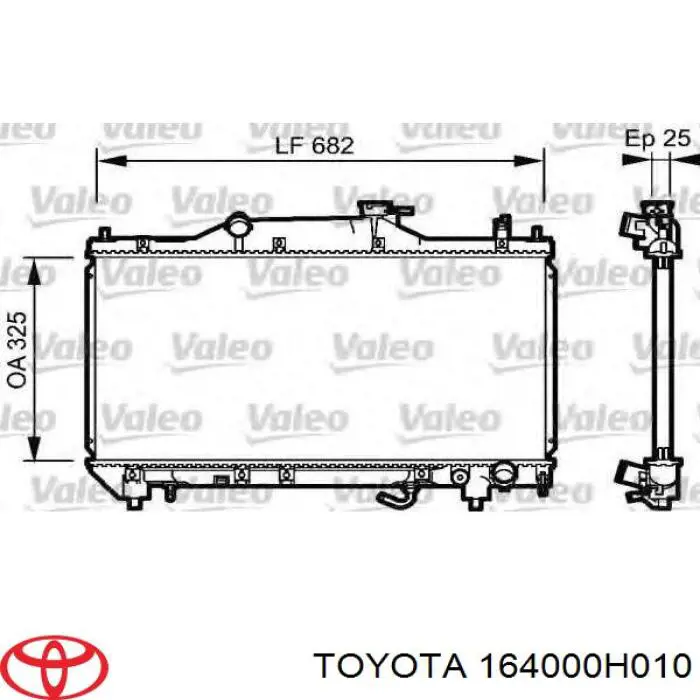 Chłodnica silnika Toyota 164000H010 cena, od 364,41 USD