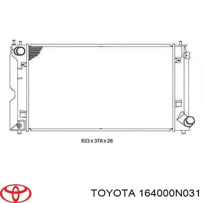Do koszyka 164000N031 Toyota Chłodnica silnika
