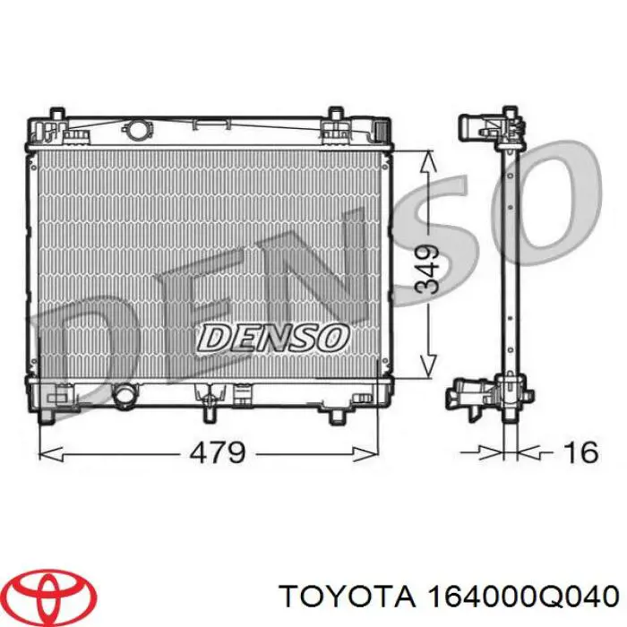 Chłodnica silnika Toyota 164000Q040 cena, od 97,05 USD