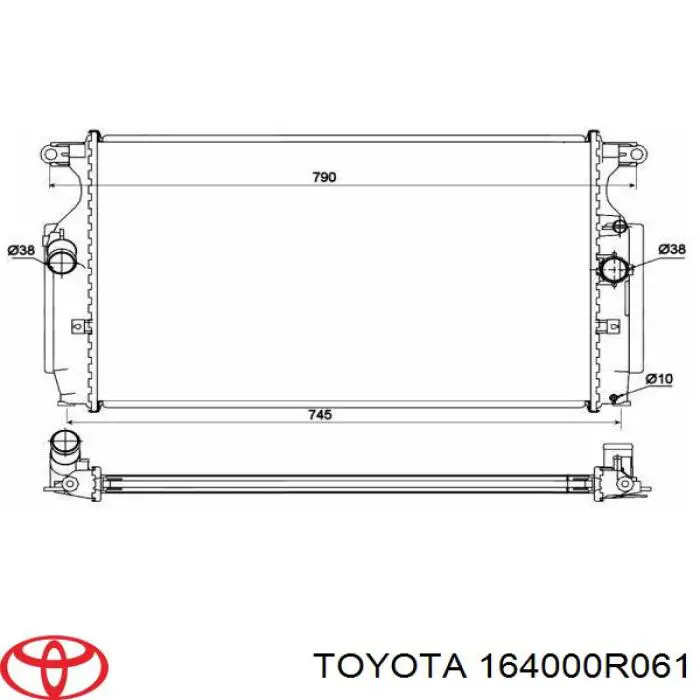 Chłodnica silnika Toyota 164000R061 cena, od 91,04 USD