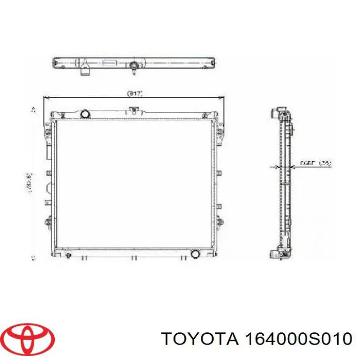 Do koszyka 164000S010 Toyota Chłodnica silnika