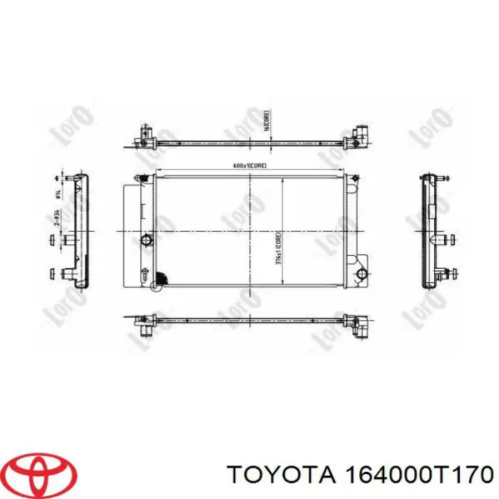 164000T170 Toyota Chłodnica silnika