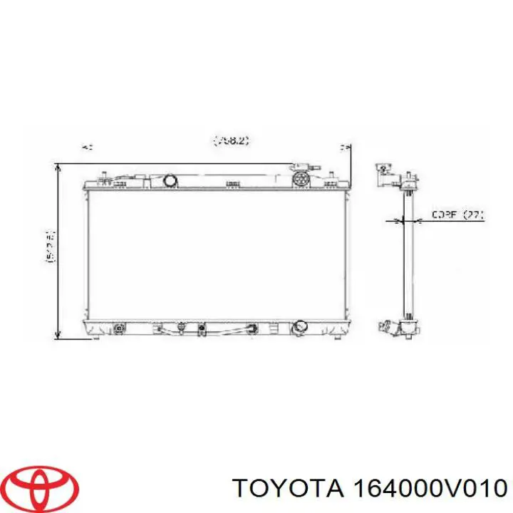 Chłodnica silnika Toyota 164000V010 cena, od 110,58 USD