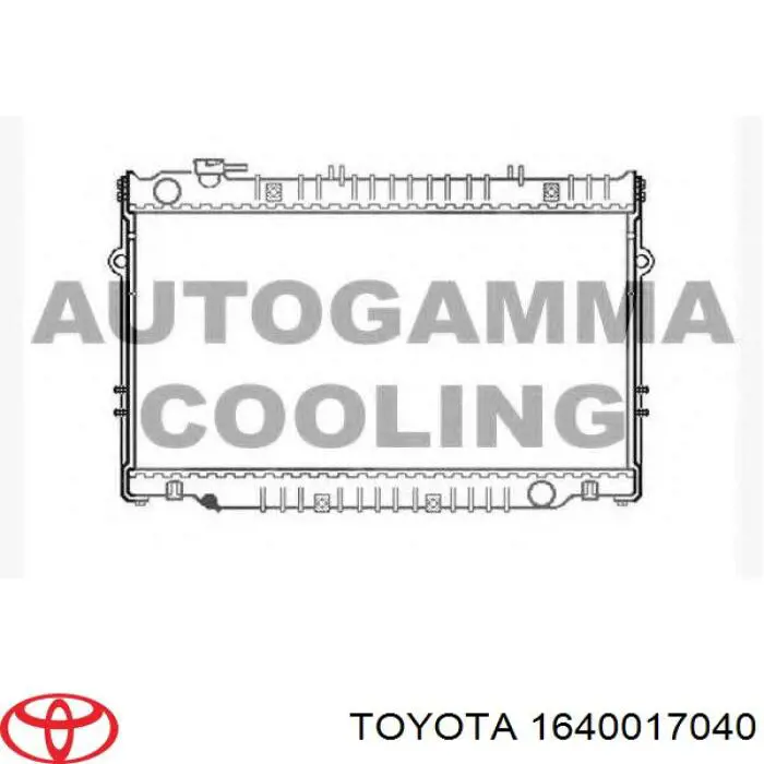 Do koszyka 1640017040 Toyota Chłodnica silnika