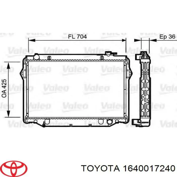 1640017240 Toyota Chłodnica silnika