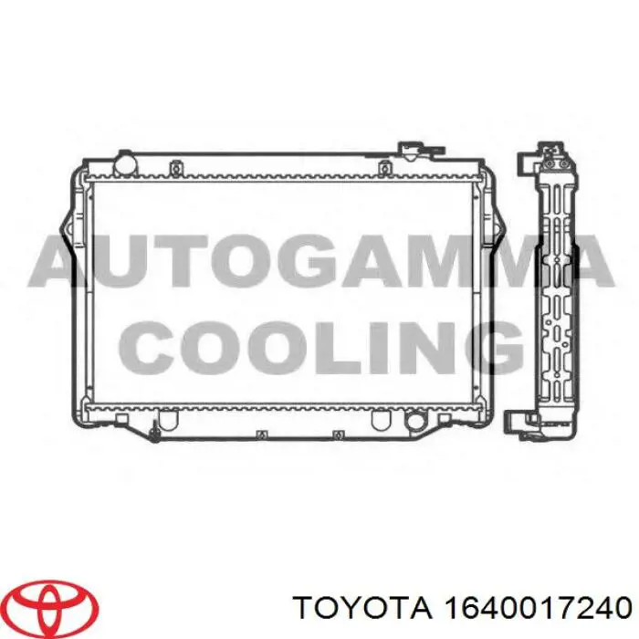 Do koszyka 1640017240 Toyota Chłodnica silnika