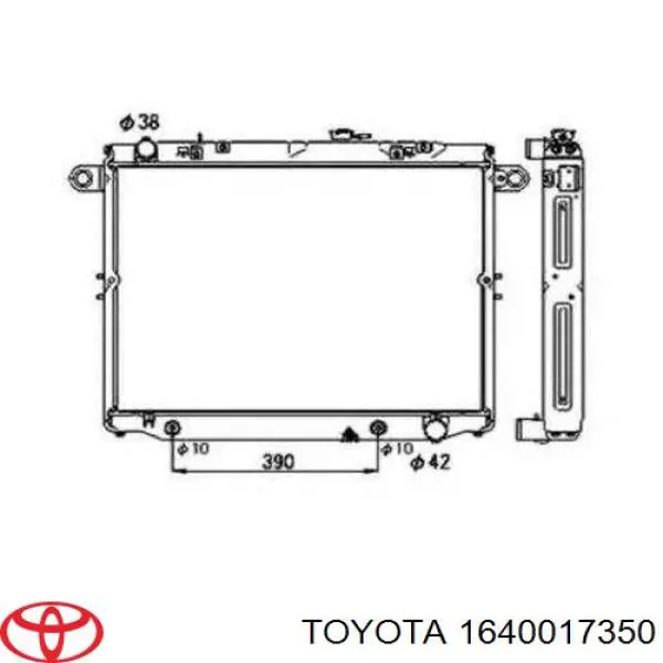 1640017350 Toyota Chłodnica silnika