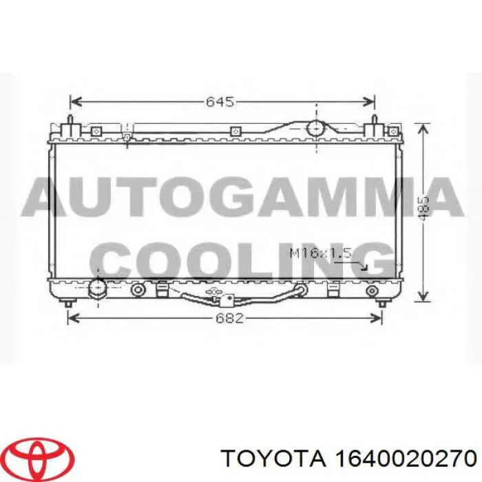 Do koszyka 1640020270 Toyota Chłodnica silnika