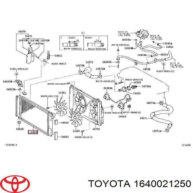 Chłodnica silnika Toyota 1640021250 cena, od 770,08 USD