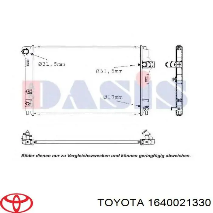 1640021330 Toyota chłodnica silnika