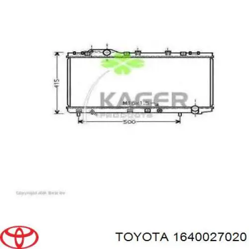 Chłodnica silnika Toyota 1640027020 cena, od 998,46 USD