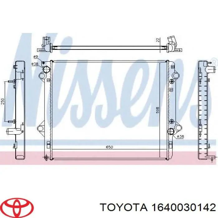 1640030142 Toyota Chłodnica silnika