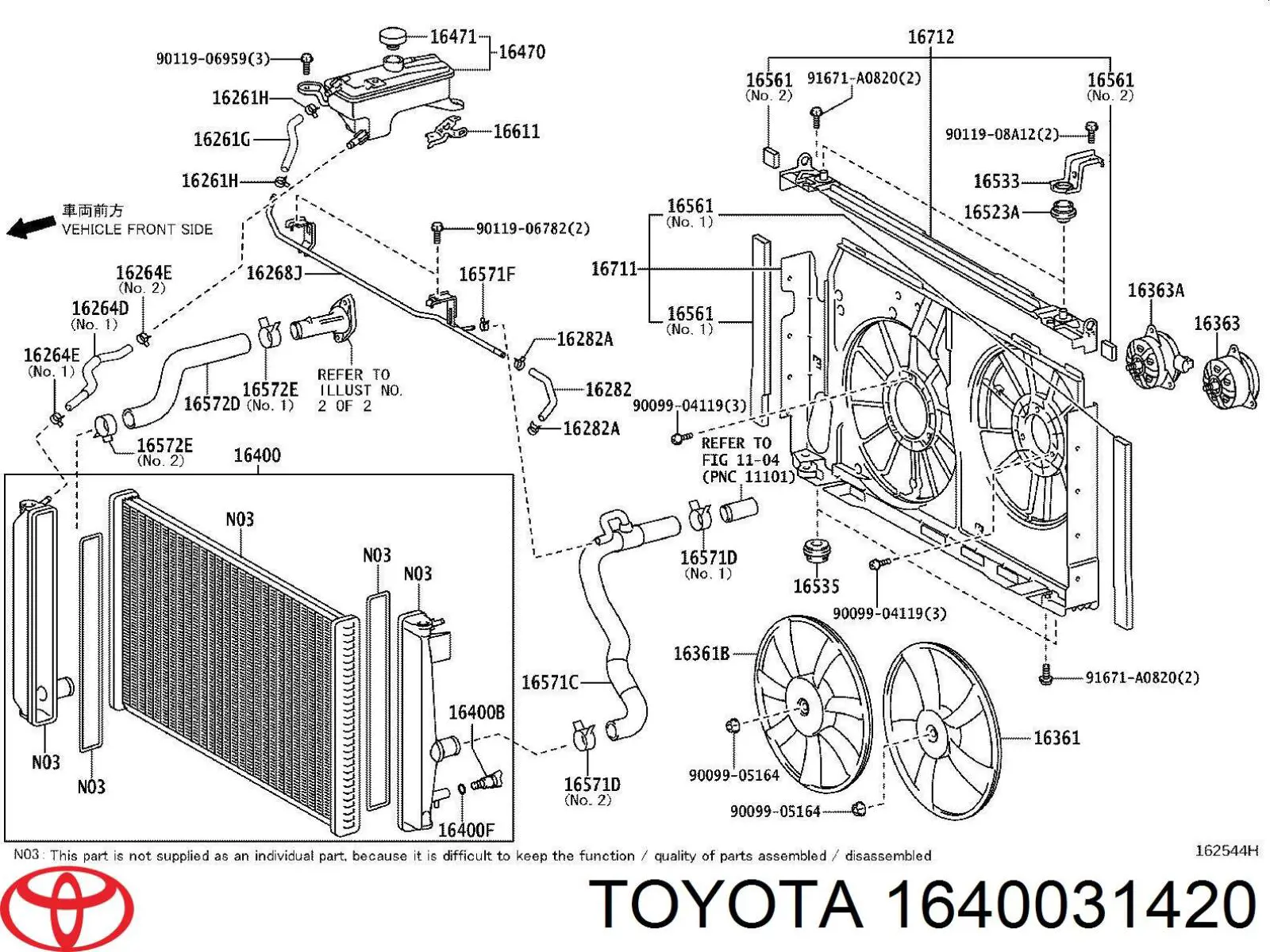 1640031420 Toyota chłodnica silnika