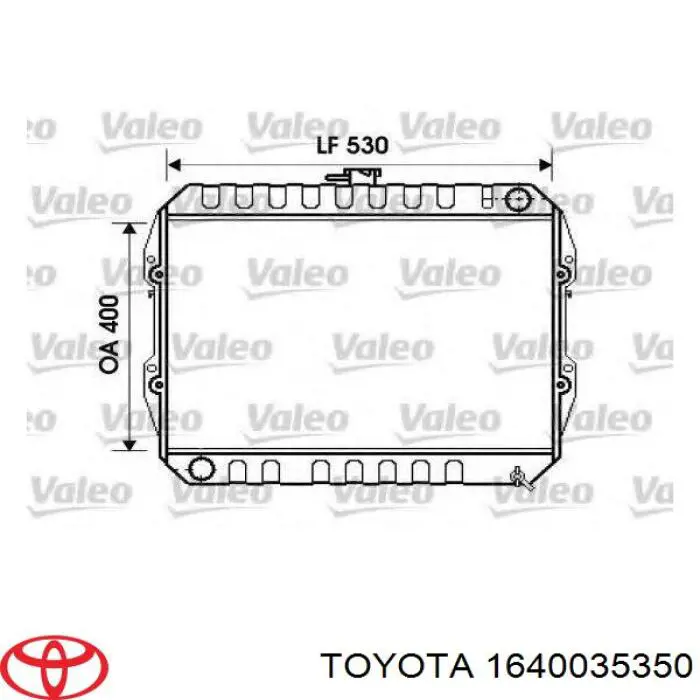 Chłodnica silnika 1640035350 Toyota