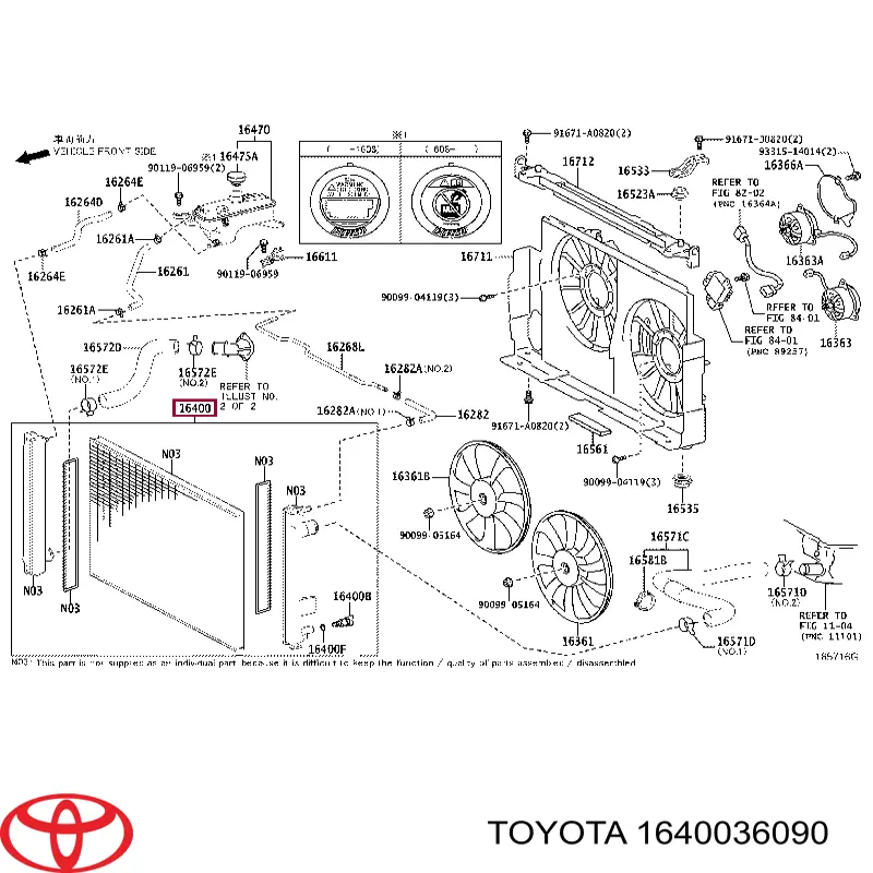 1640036090 Toyota Chłodnica silnika