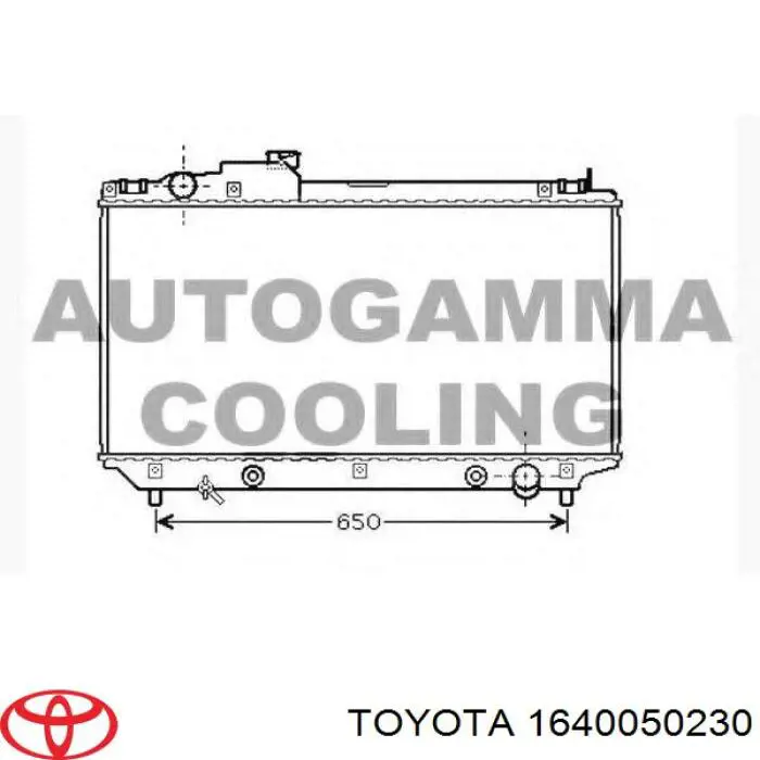 Chłodnica silnika Toyota 1640050230 cena, od 220,32 USD